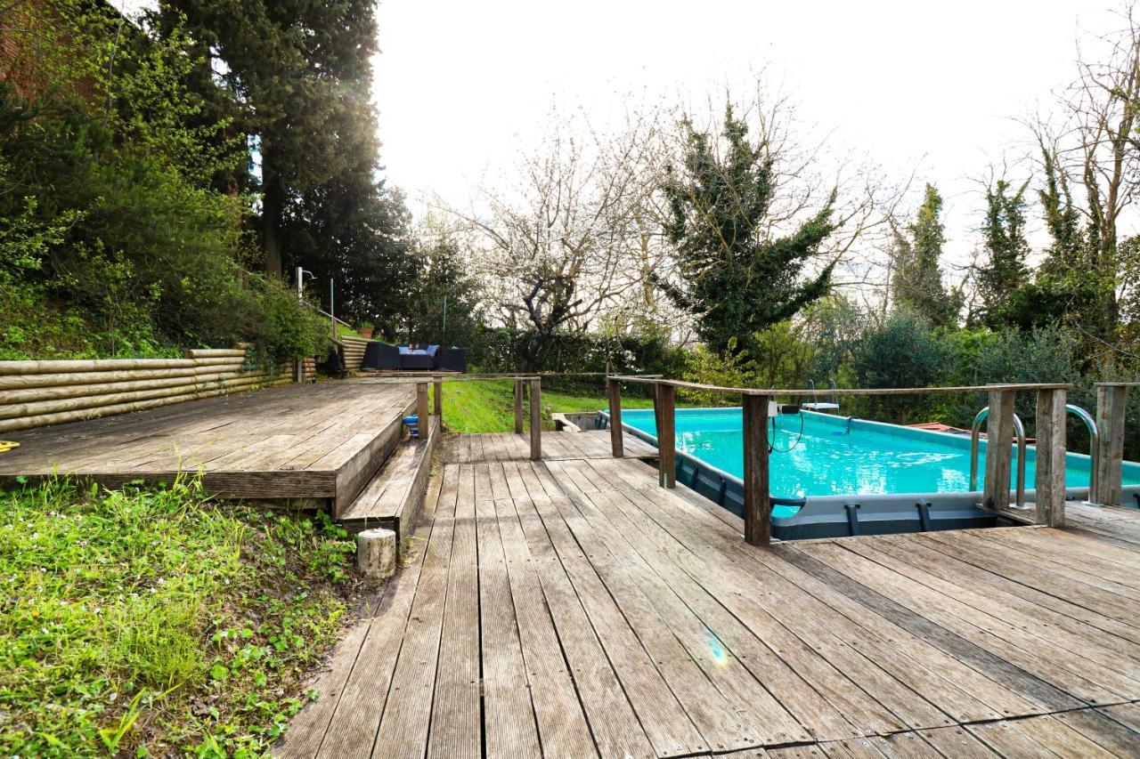 トッリータ・ディ・シエーナ Casale Val D' Orcia- Relax E Lusso In Piscinaヴィラ エクステリア 写真